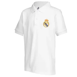 OSDM Youth ECO Essentials Real Madrid Color Crest Polo White^ Back To School|Polos