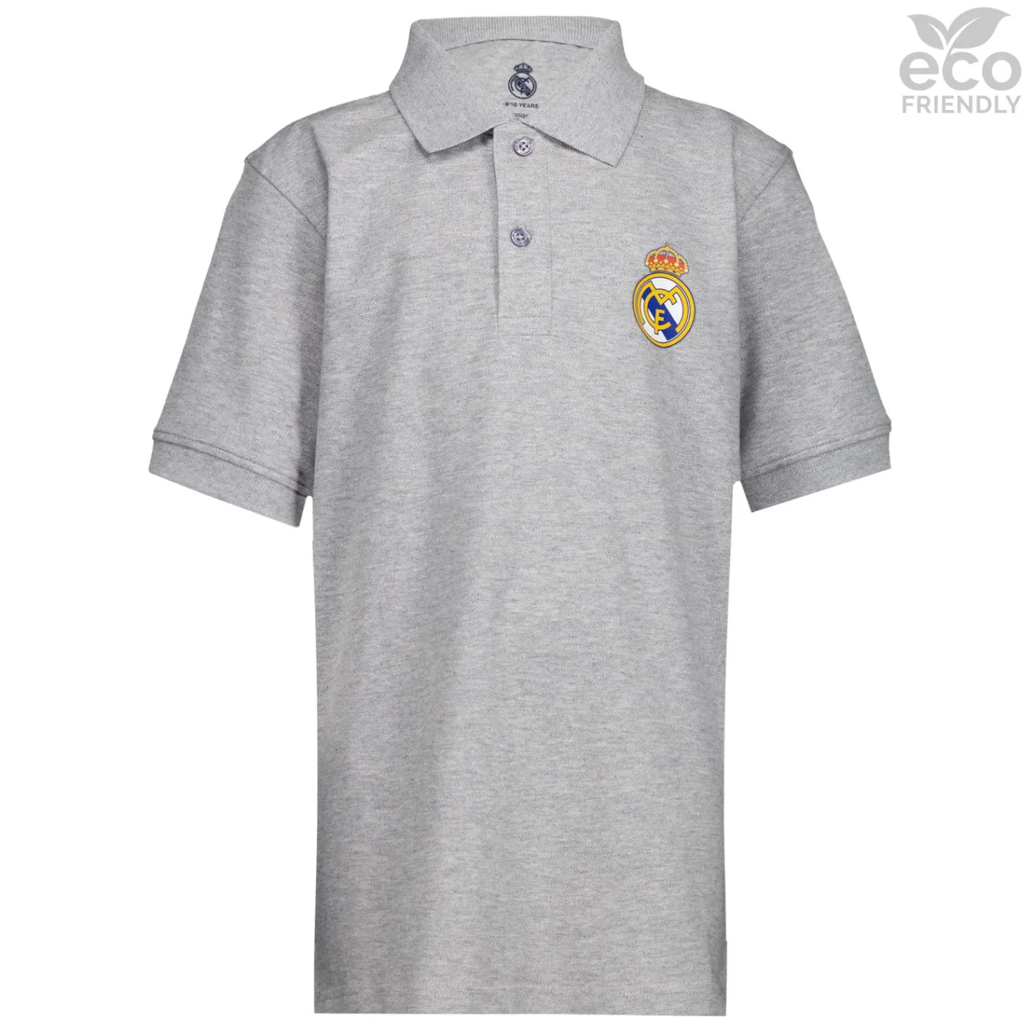 OSDM Youth ECO Essentials Real Madrid Color Crest Polo Light grey^ Polos|Back To School