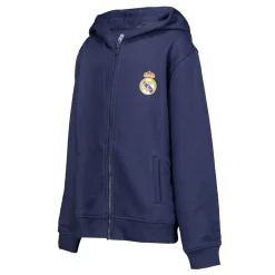 OSDM Youth ECO Essentials Real Madrid Color Crest Zip Hoodie Navy^ Sweatshirts