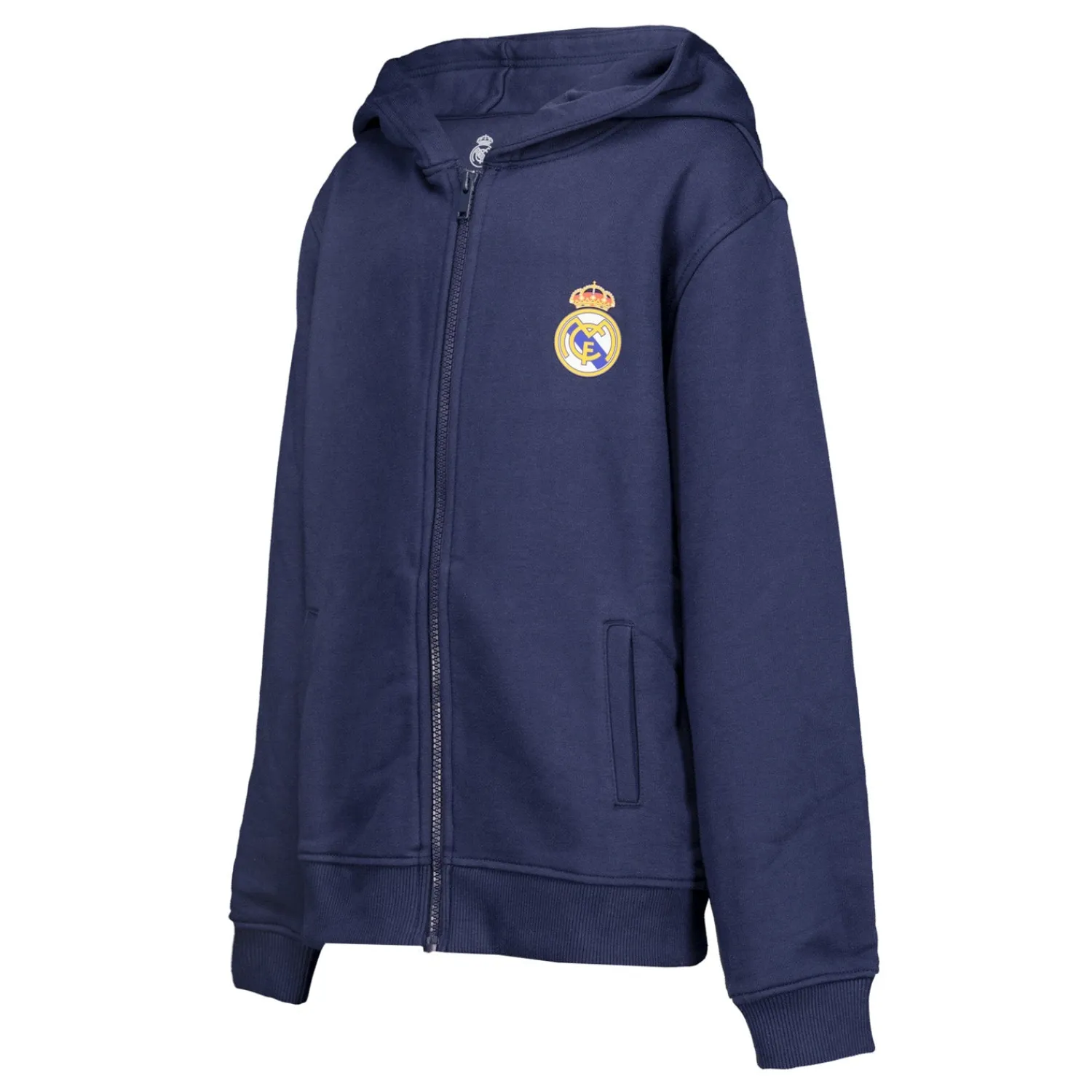 OSDM Youth ECO Essentials Real Madrid Color Crest Zip Hoodie Navy^ Sweatshirts