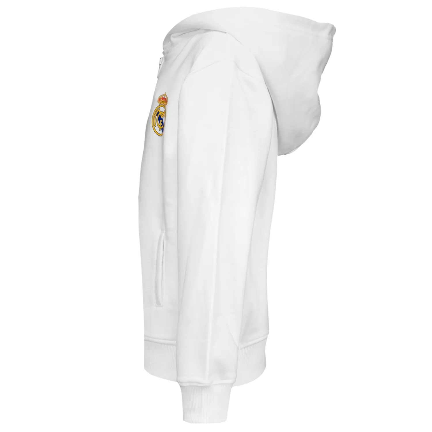 OSDM Youth ECO Essentials Real Madrid Color Crest Zip Hoodie White^ Sweatshirts