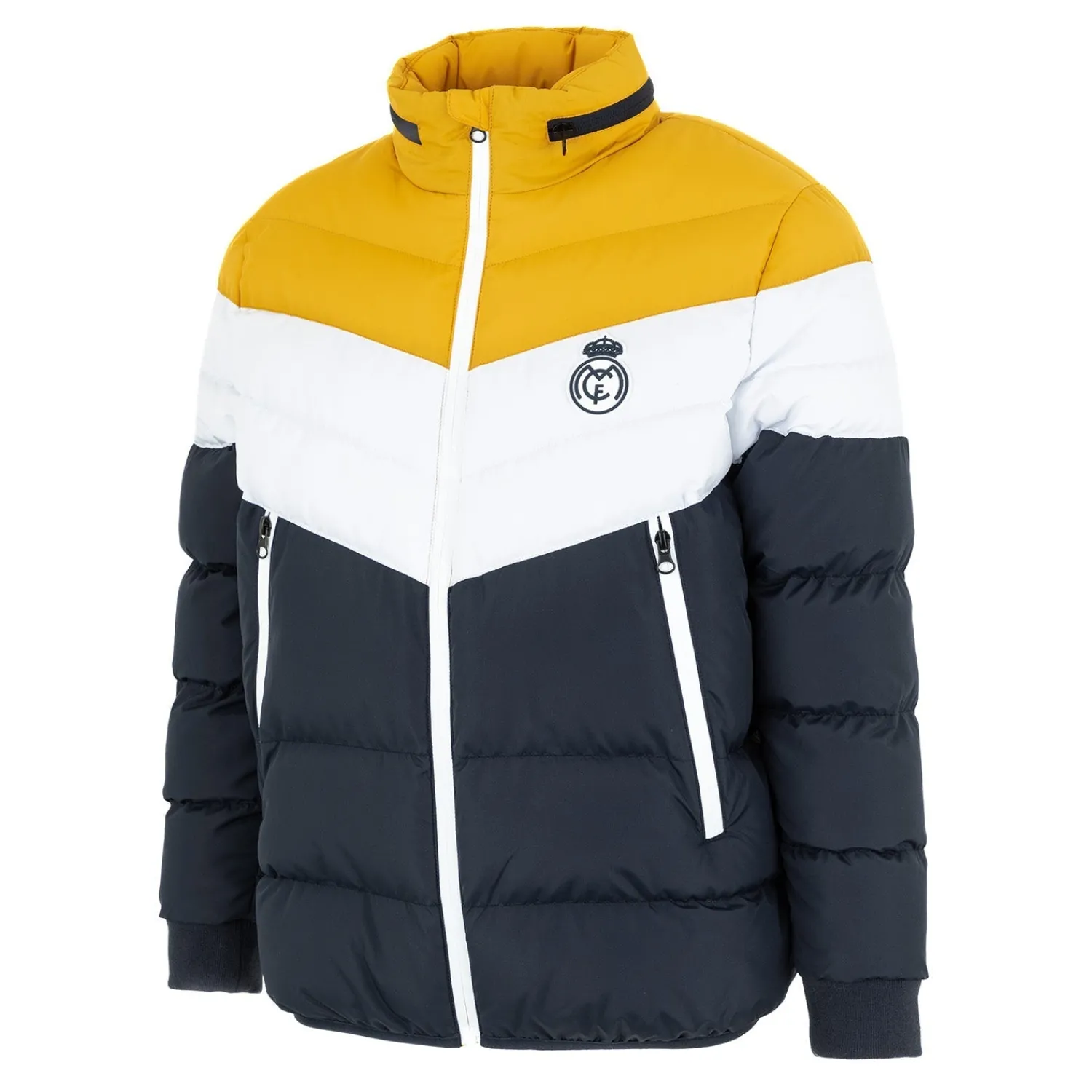 MBA Solutions Youth Outerwear Color Block V Shaped Puffer Jacket Navy^ Jackets
