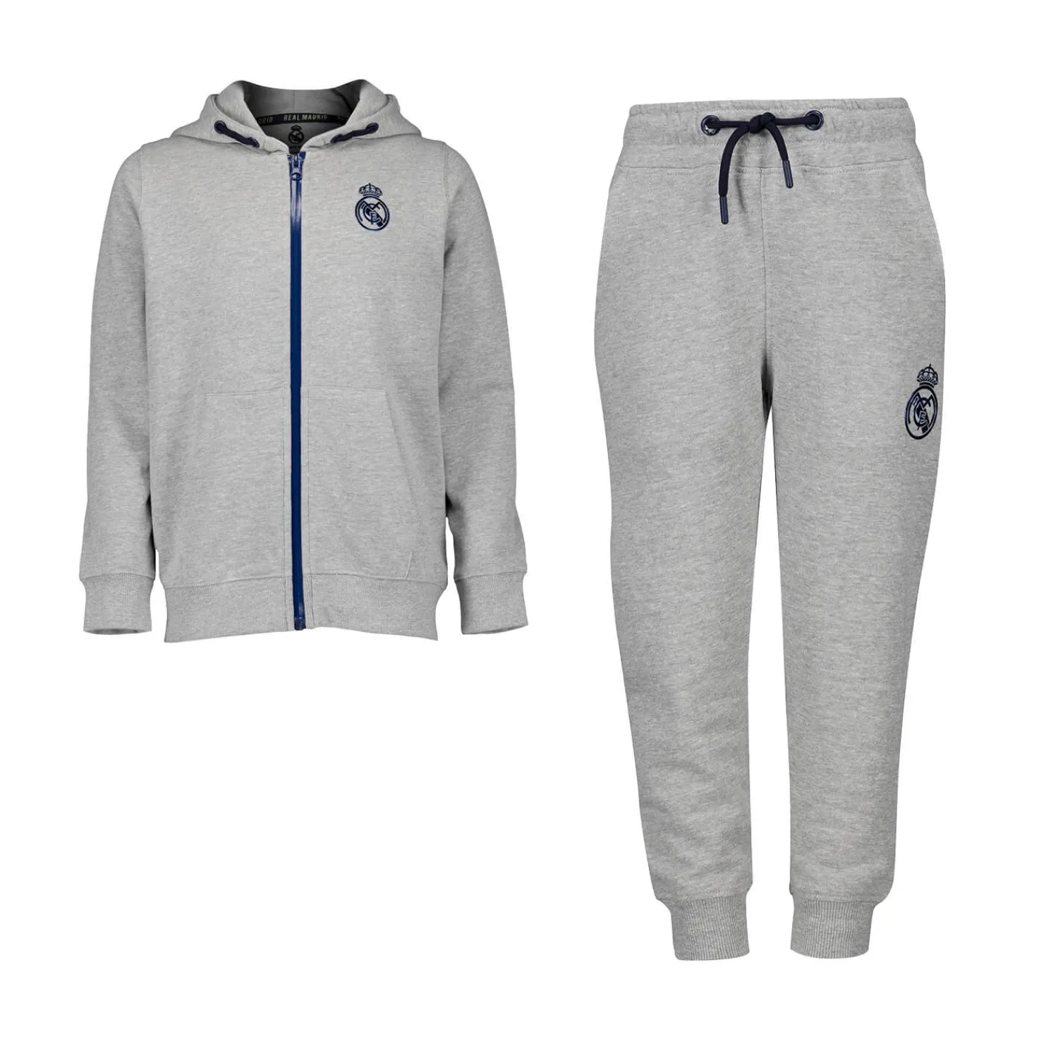 ITEX Youth Tracksuit Fan Kids Ombre Zip Grey Melange Real Madrid^ Tracksuits