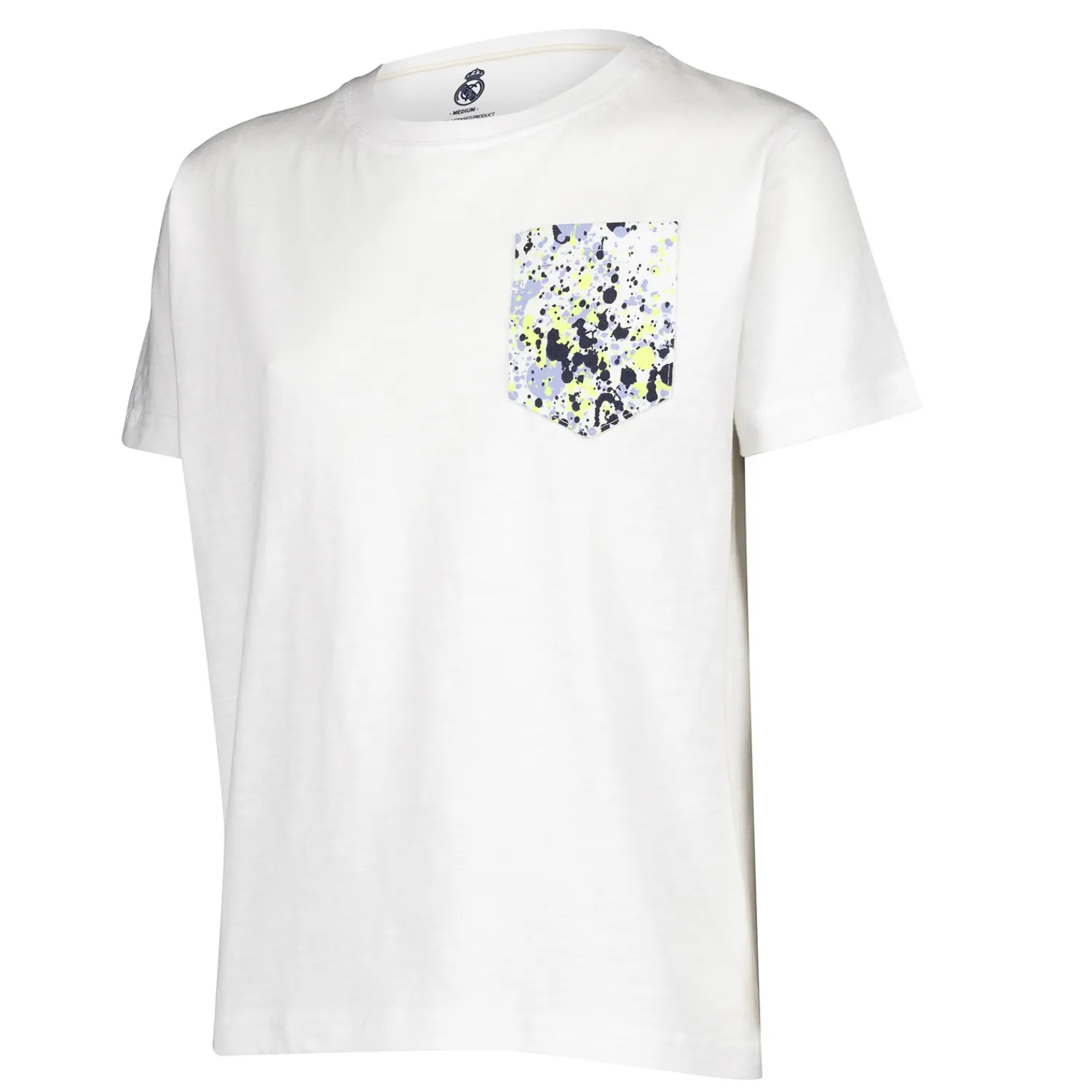 ITEX Youth T-Shirt Fan Kids Splatter Pocket White Real Madrid^ T-Shirts